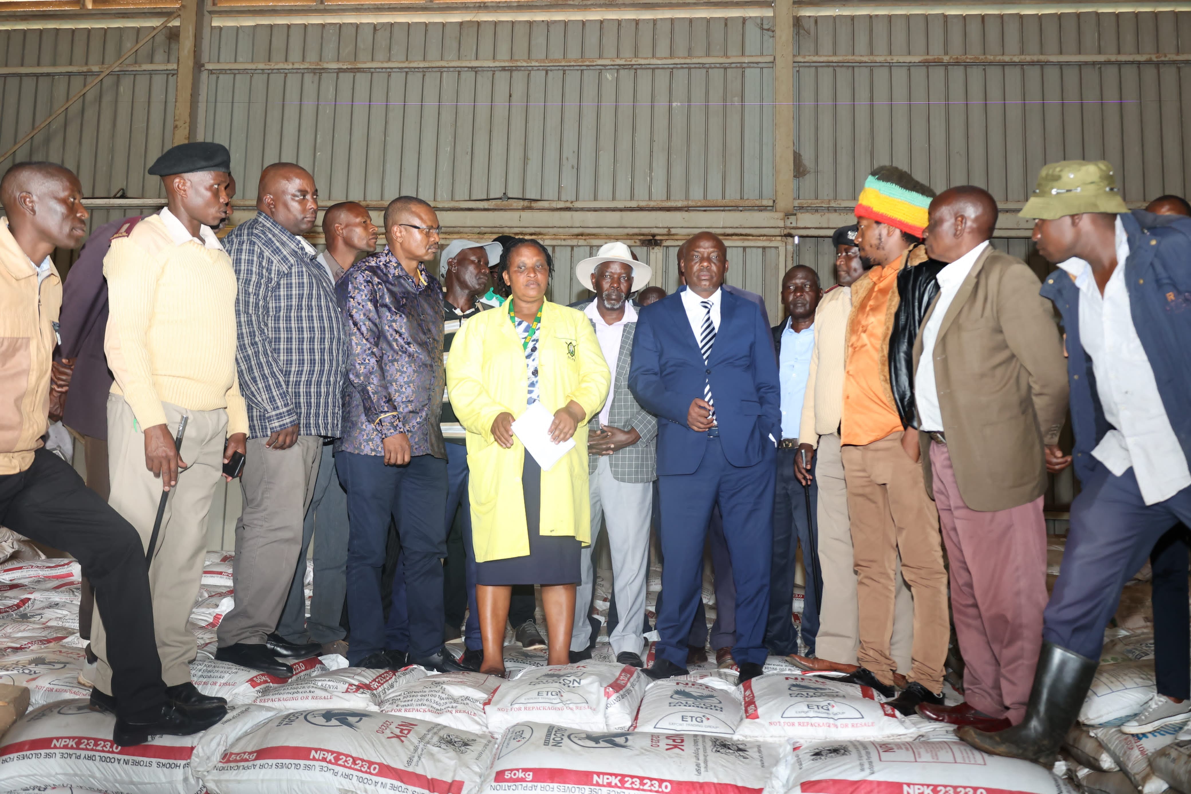 Catalyzing Agricultural Excellence: Principal Secretary’s Inspection at Ndanai Cereal Stores 